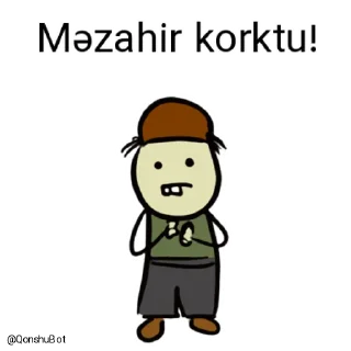 😰-Məzahir @Qonshubot, Telegram Sticker