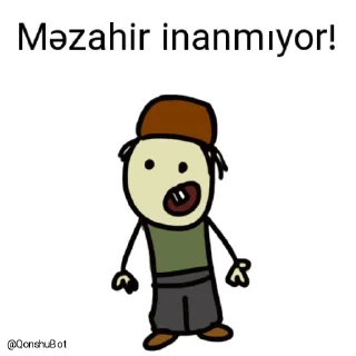 😱-Məzahir @Qonshubot, Telegram Sticker