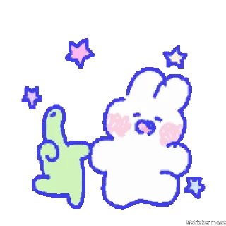 🥰-@stickermaze | CuteBunny2., Telegram Sticker