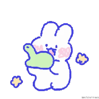 🥰-@stickermaze | CuteBunny2., Telegram Sticker