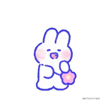 🥰-@stickermaze | CuteBunny2., Telegram Sticker