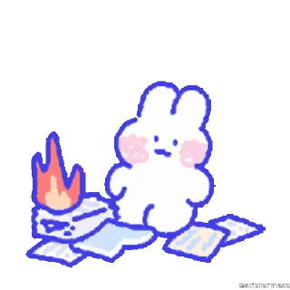 🥰-@stickermaze | CuteBunny2., Telegram Sticker