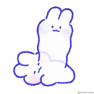 🥰-@stickermaze | CuteBunny2., Telegram Sticker