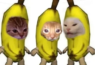 🍌-Cats by @stkckers @Unfunnyhooman, Telegram Sticker