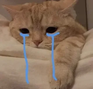 😭-Cats by @stkckers @Unfunnyhooman, Telegram Sticker