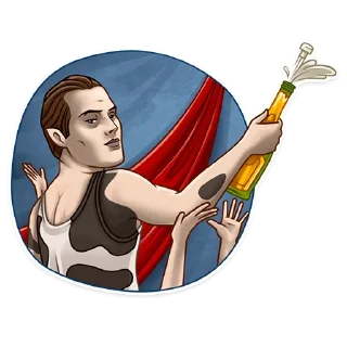🍾-Freddie Mercury, Telegram Sticker