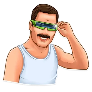 😎-Freddie Mercury, Telegram Sticker