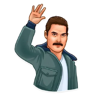 👋-Freddie Mercury, Telegram Sticker