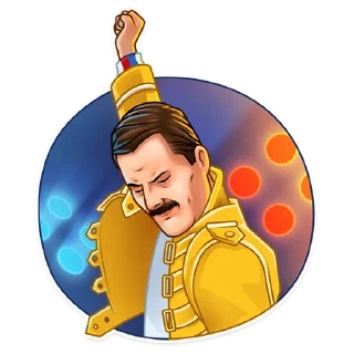 ✊-Freddie Mercury, Telegram Sticker