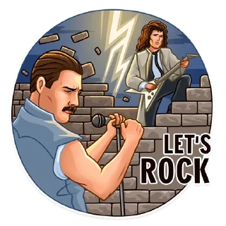 💪-Freddie Mercury, Telegram Sticker
