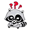 ❓-Raccoon, Telegram Sticker