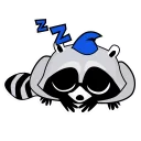 😴-Raccoon, Telegram Sticker