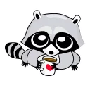 ☕-Raccoon, Telegram Sticker