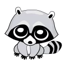 😒-Raccoon, Telegram Sticker