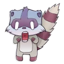 😱-Jessie Racoon, Telegram Sticker
