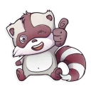👍-Jessie Racoon, Telegram Sticker