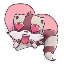 😍-Jessie Racoon, Telegram Sticker