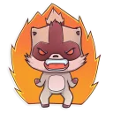 😡-Jessie Racoon, Telegram Sticker