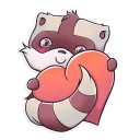 ❤-Jessie Racoon, Telegram Sticker