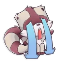 😭-Jessie Racoon, Telegram Sticker