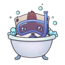 🛁-Jessie Racoon, Telegram Sticker