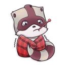😷-Jessie Racoon, Telegram Sticker