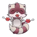😘-Jessie Racoon, Telegram Sticker