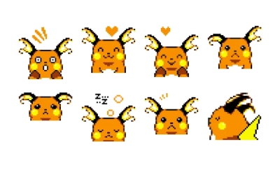 Raichu moods by Lovux-The-Great