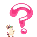 ❓-Rainbow Unicorn, Telegram Sticker