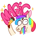 🌈-Rainbow Unicorn, Telegram Sticker