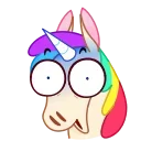 😨-Rainbow Unicorn, Telegram Sticker