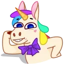 😬-Rainbow Unicorn, Telegram Sticker