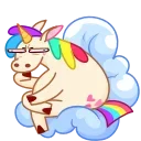 🤔-Rainbow Unicorn, Telegram Sticker
