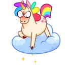 😠-Rainbow Unicorn, Telegram Sticker