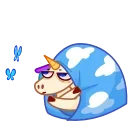 🤒-Rainbow Unicorn, Telegram Sticker