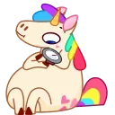 😒-Rainbow Unicorn, Telegram Sticker