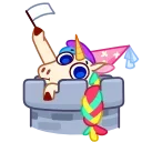 🏳️-Rainbow Unicorn, Telegram Sticker