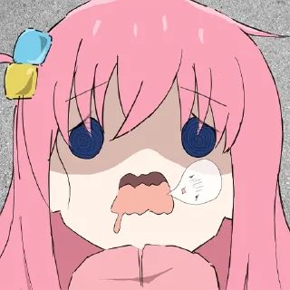😰-Bocchi the Rock! (@TodorokiShouto), Telegram Sticker