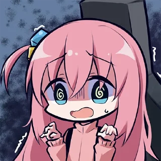 😰-Bocchi the Rock! (@TodorokiShouto), Telegram Sticker