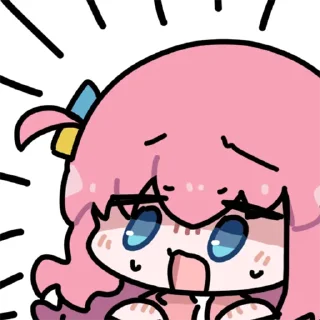 😯-Bocchi the Rock! (@TodorokiShouto), Telegram Sticker