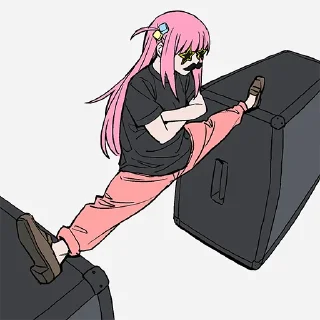 😎-Bocchi the Rock! (@TodorokiShouto), Telegram Sticker