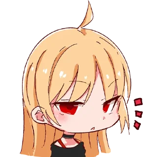 😒-Bocchi the Rock! (@TodorokiShouto), Telegram Sticker