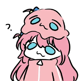 ❓-Bocchi the Rock! (@TodorokiShouto), Telegram Sticker