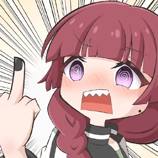 🖕-Bocchi the Rock! (@TodorokiShouto), Telegram Sticker