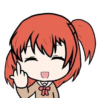 🖕-Bocchi the Rock! (@TodorokiShouto), Telegram Sticker