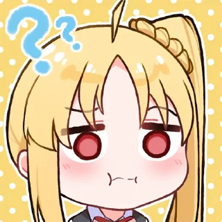❔-Bocchi the Rock! (@TodorokiShouto), Telegram Sticker
