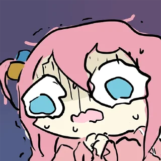 😰-Bocchi the Rock! (@TodorokiShouto), Telegram Sticker