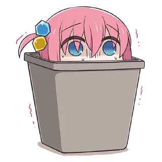 😰-Bocchi the Rock! (@TodorokiShouto), Telegram Sticker