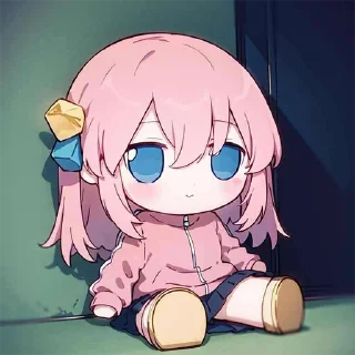 🙂-Bocchi the Rock! (@TodorokiShouto), Telegram Sticker