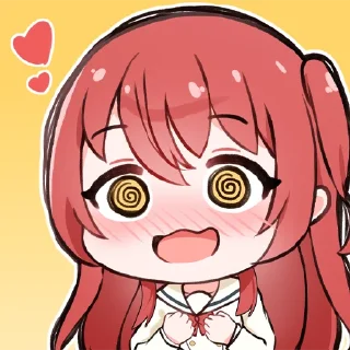 😵‍💫-Bocchi the Rock! (@TodorokiShouto), Telegram Sticker